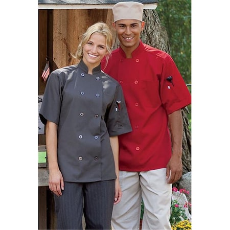 Nathan Caleb Extra Large Short Sleeve Chef Coat in Red NA2065725